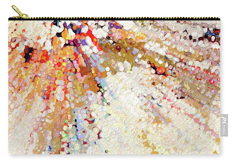 Red Carry-all Pouch featuring the painting John 16 22. Learn To Live In Joy. Bible Verse Inspirational Wall Art by Mark Lawrence