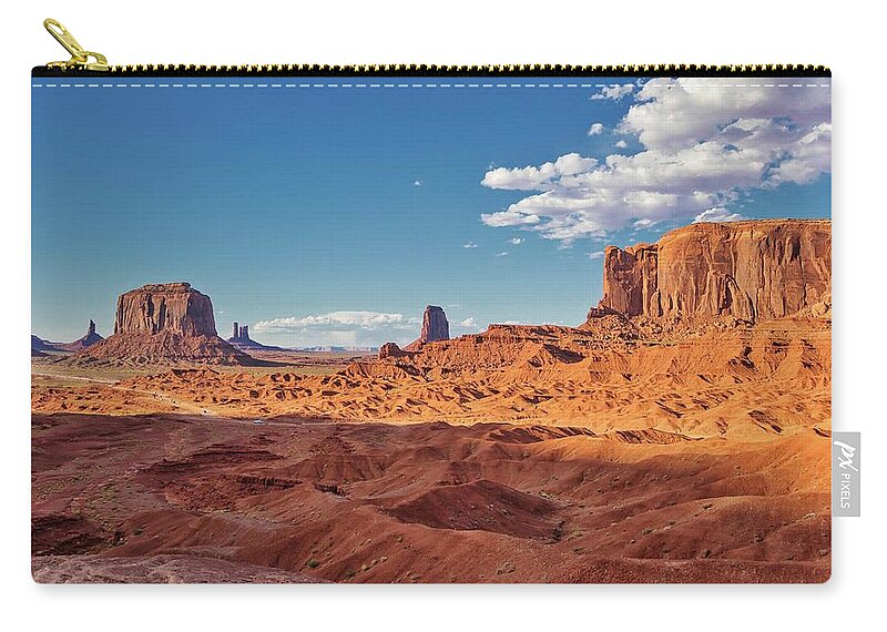 Monument Valley Zip Pouch featuring the photograph John Ford's Point Monument Valley by Marisa Geraghty Photography