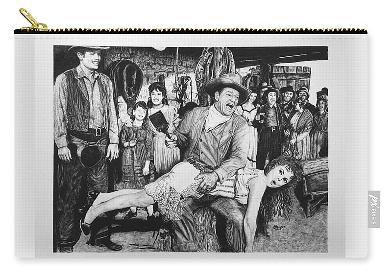 John Wayne spanks Maureen OHara by GG Zip Pouch by GG Banks - Pixels