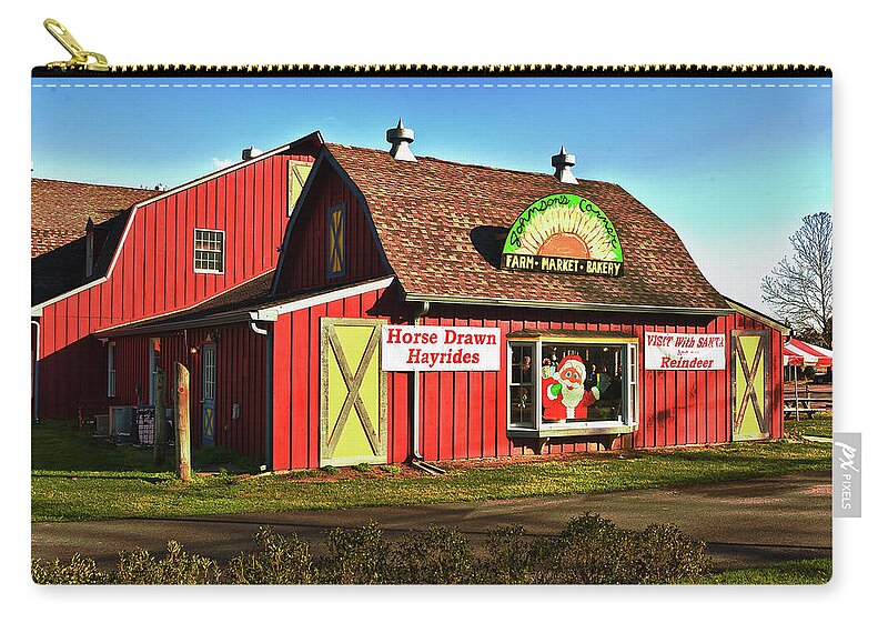 Building Zip Pouch featuring the photograph Johnsons Farm by Louis Dallara
