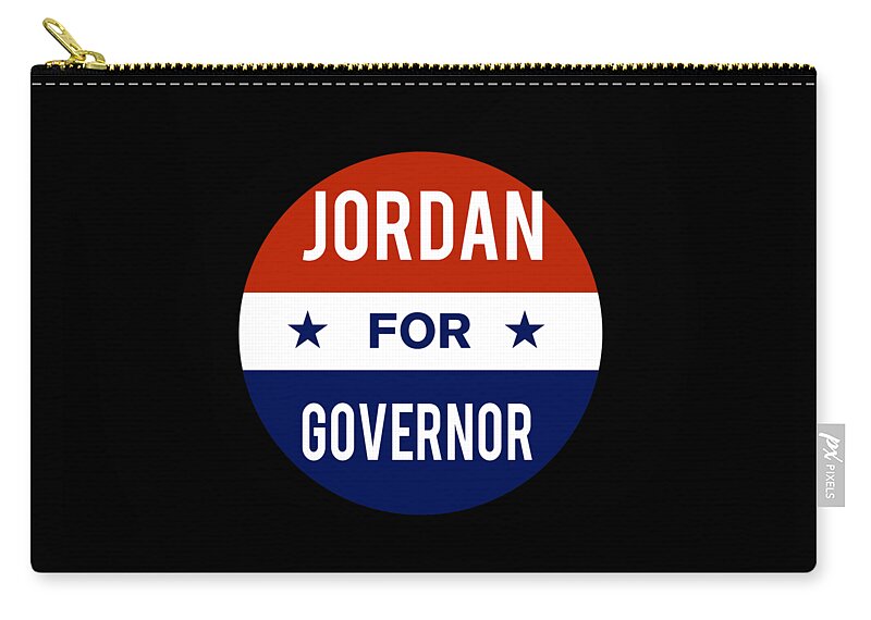 Election Zip Pouch featuring the digital art Jordan For Governor by Flippin Sweet Gear