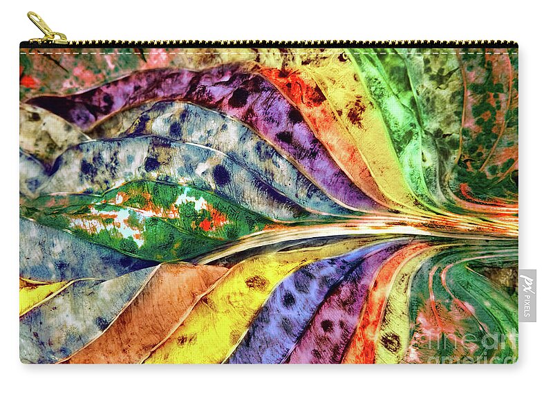 Abstracts Zip Pouch featuring the photograph Joseph's Coat by Marilyn Cornwell