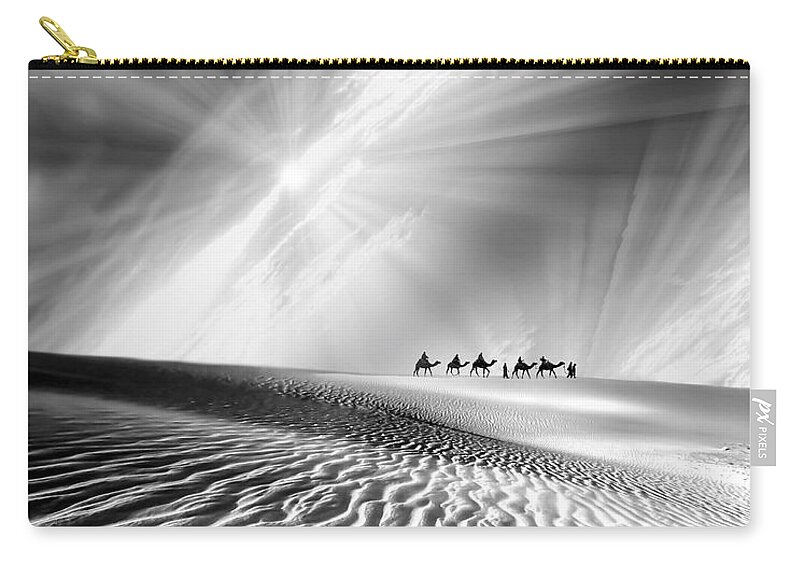Fine Art Zip Pouch featuring the digital art Journey II by Sofie Conte