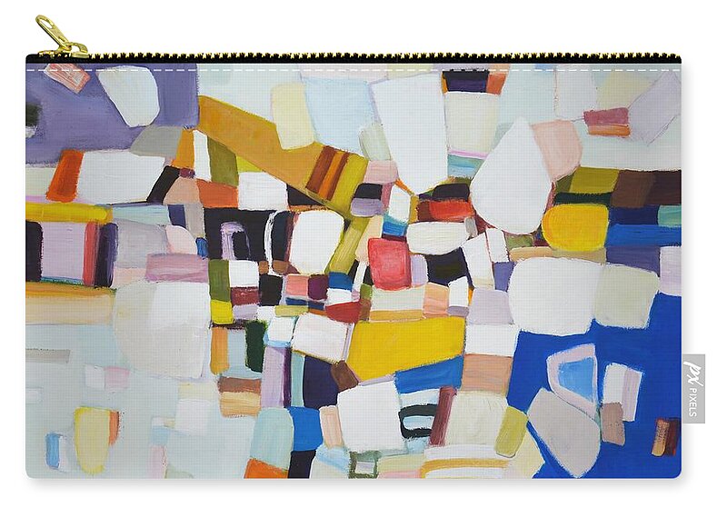 Abstraction Zip Pouch featuring the painting 	Journey. by Iryna Kastsova
