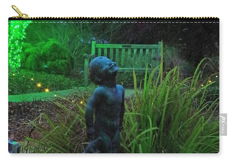 Art Atlanta Garden Lights Zip Pouch featuring the photograph Joyful Art by Bess Carter