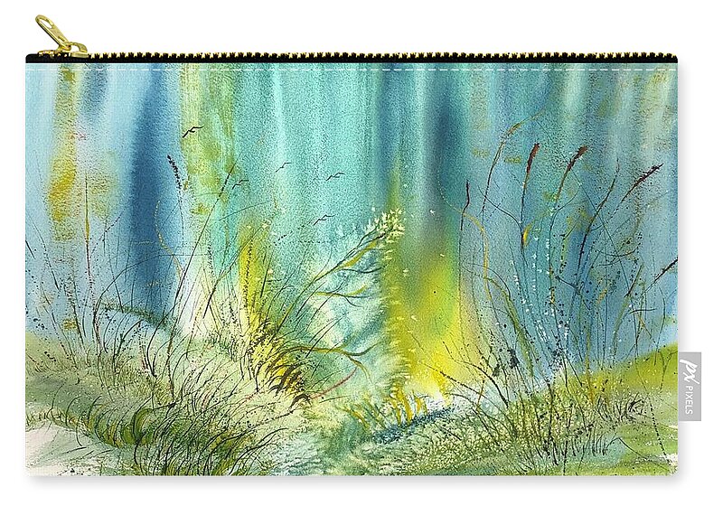 Northern Lights Zip Pouch featuring the painting Joyful Moment by Catherine Ludwig Donleycott