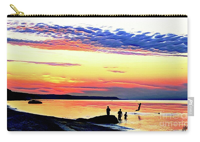 Reeves Zip Pouch featuring the digital art Joys of Youth by Eileen Kelly