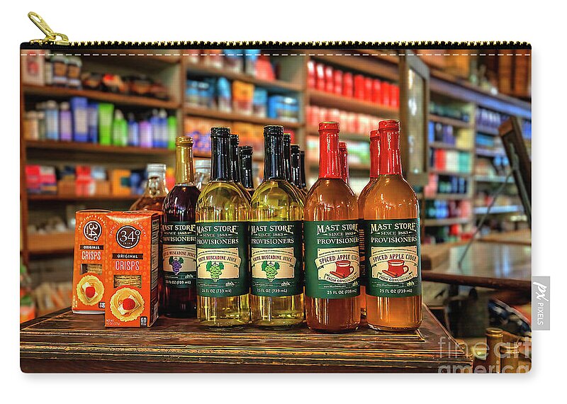 Juice Zip Pouch featuring the photograph Juice and Cider at the Old Country Store by Shelia Hunt