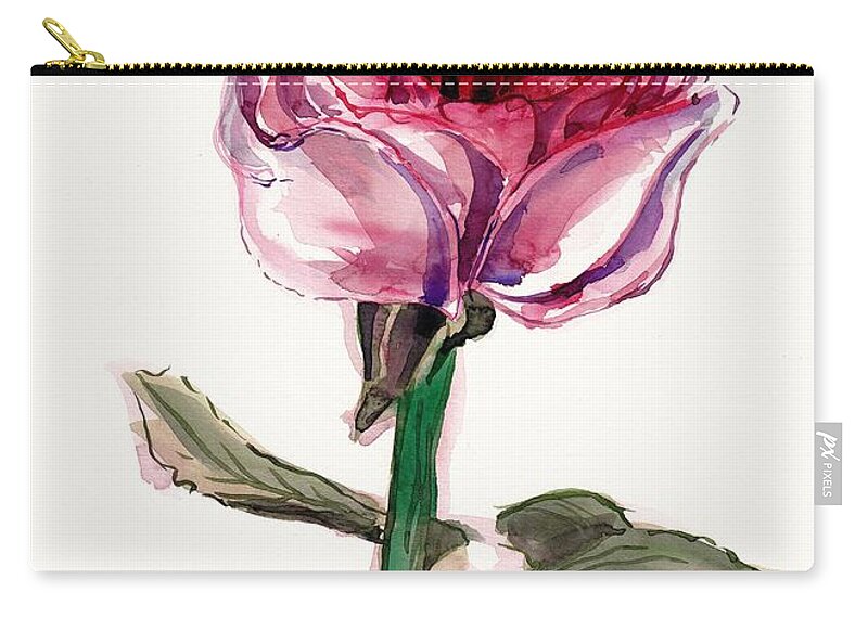 Flower Carry-all Pouch featuring the painting Juliet Rose by George Cret