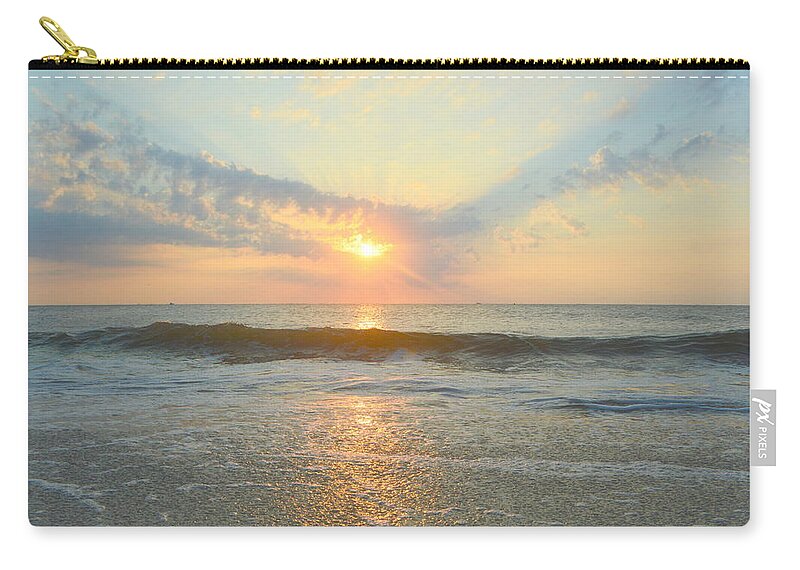 Face Mask Zip Pouch featuring the photograph July 20 Oregon Inlet by Barbara Ann Bell