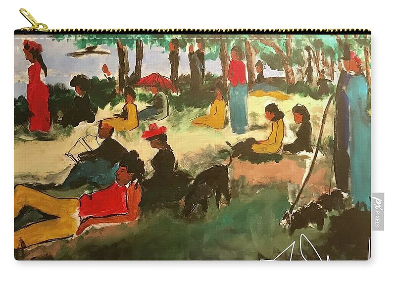  Carry-all Pouch featuring the painting Juneteenth by Angie ONeal