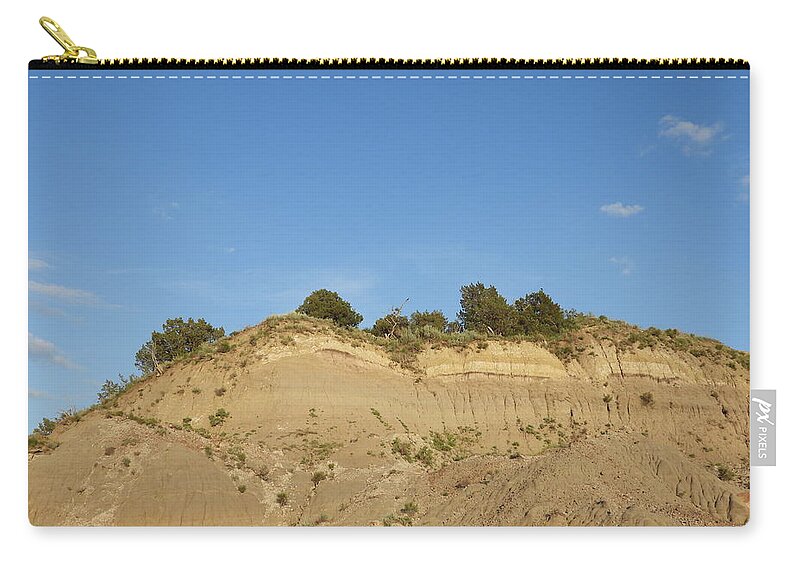 Clay Butte Zip Pouch featuring the photograph Juniper Tree Hill by Amanda R Wright