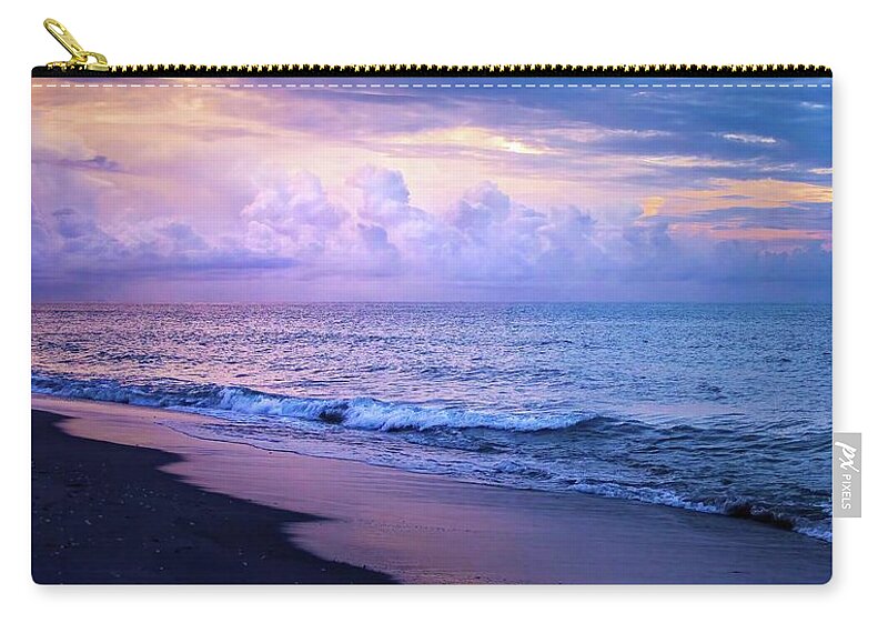 Juno Beach Zip Pouch featuring the photograph Juno Beach Sunrise by Rebecca Herranen