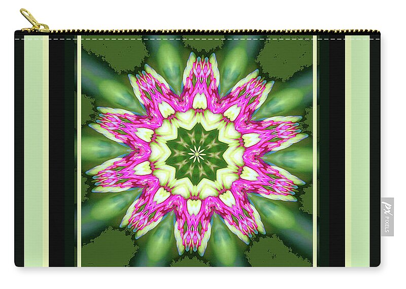 Green Zip Pouch featuring the photograph Just a Flower by Shirley Moravec