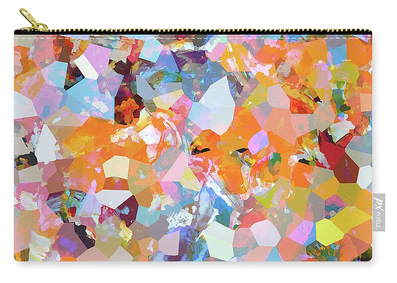 Fragment Zip Pouch featuring the digital art Kaleidoscope by Minor Details