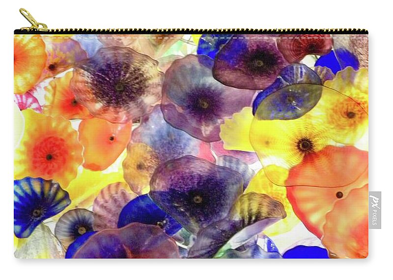 Flowers Carry-all Pouch featuring the photograph Blue by Kerry Obrist