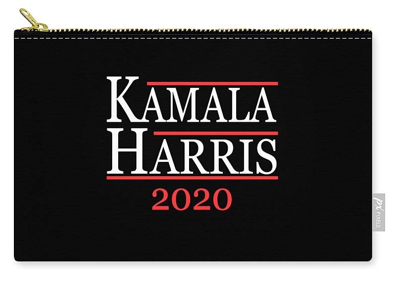 Cool Zip Pouch featuring the digital art Kamala Harris For President 2020 by Flippin Sweet Gear