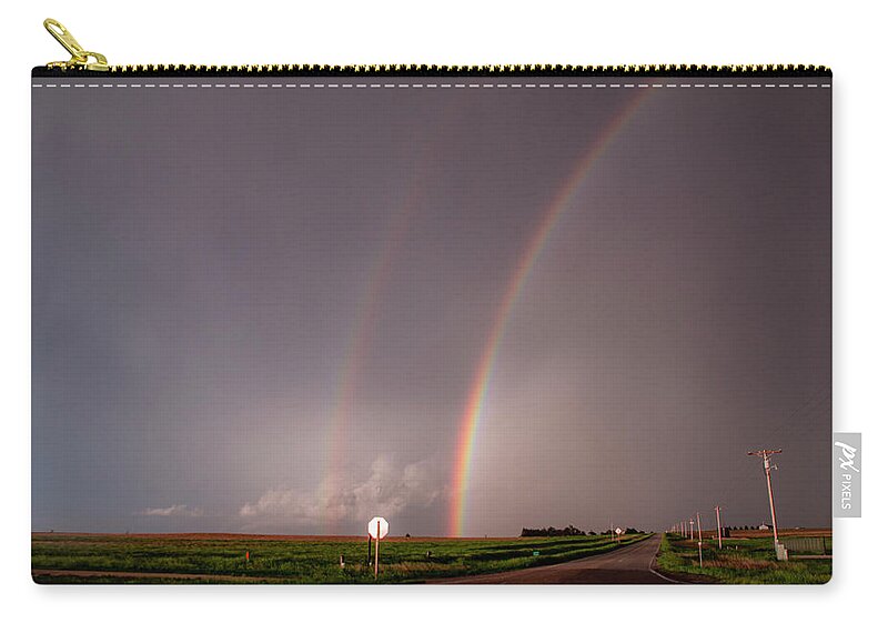 Nebraskasc Zip Pouch featuring the photograph Kansas Storm Chase Bust Day 007 by NebraskaSC