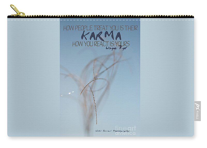 Karma Zip Pouch featuring the photograph Karma by Vicki Ferrari