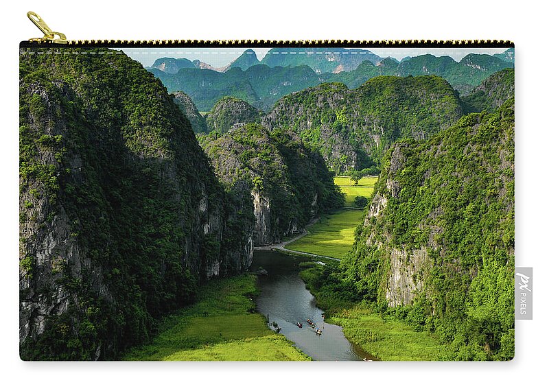 Ninh Binh Carry-all Pouch featuring the photograph The River Queens - Tam Coc, Ninh Binh Region. Vietnam by Earth And Spirit