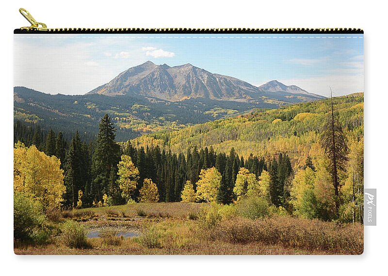 Kebler Pass Zip Pouch featuring the photograph Keblar Pass by Aaron Spong