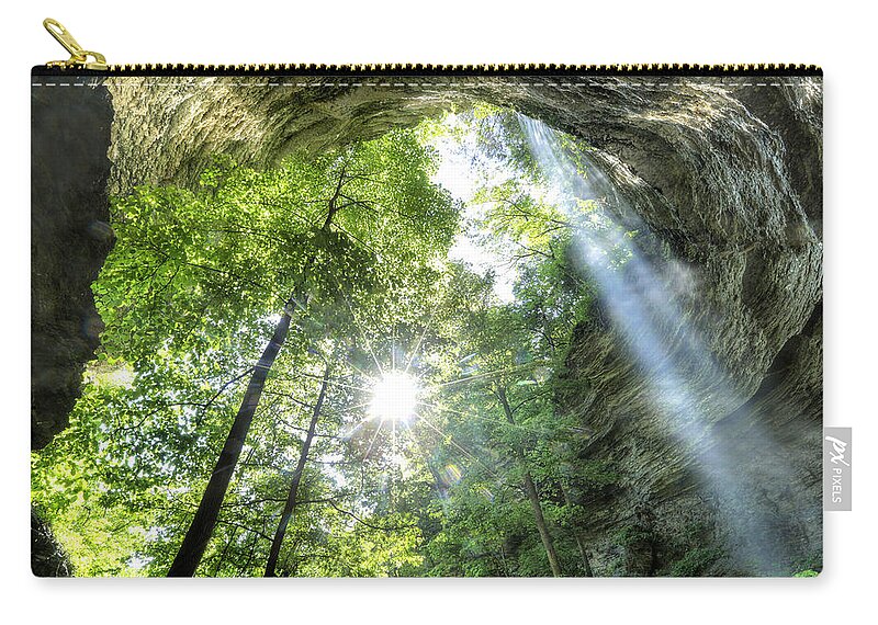 Ozarks Zip Pouch featuring the photograph Keef Falls by William Rainey