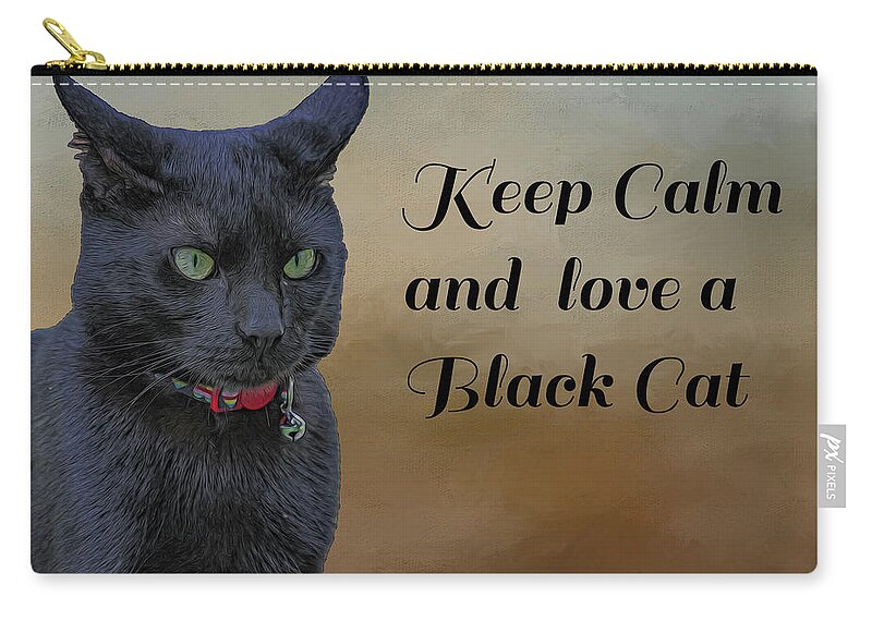 Cat Carry-all Pouch featuring the photograph Keep Calm by Cathy Kovarik