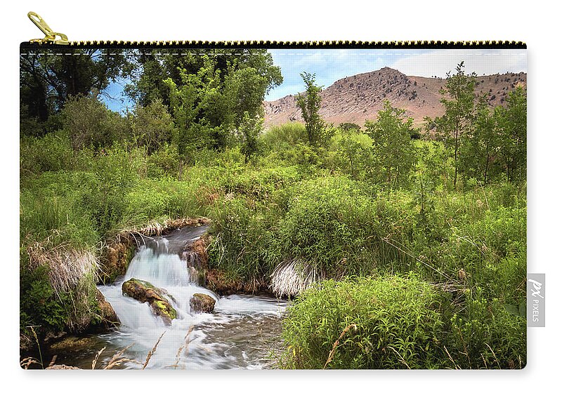 Keith Memorial Zip Pouch featuring the photograph Keith Memorial Cascade Falls Black Hills South Dakota I by Patti Deters