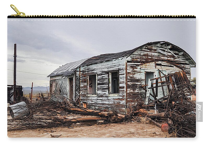 Mojave Desert Zip Pouch featuring the photograph Kelso Mojave Ghost Town by Kyle Hanson