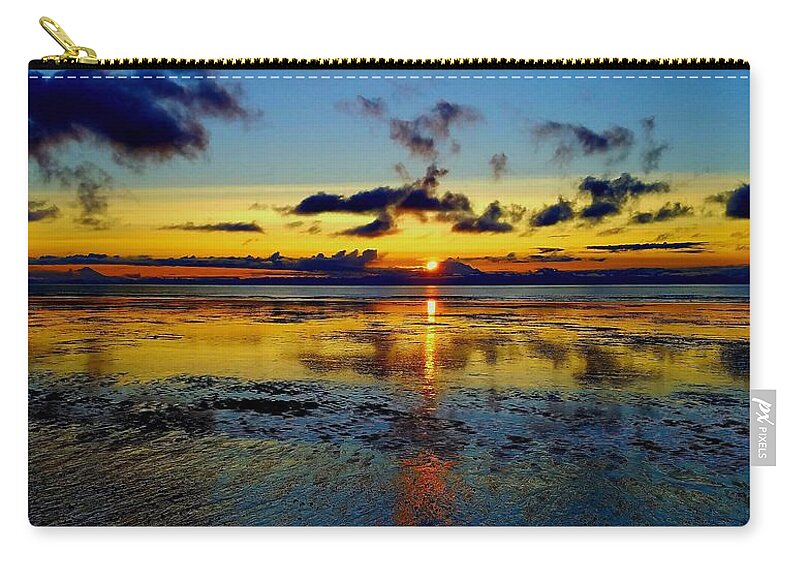 Sunset Zip Pouch featuring the photograph Kenai Sunset by LaDonna McCray