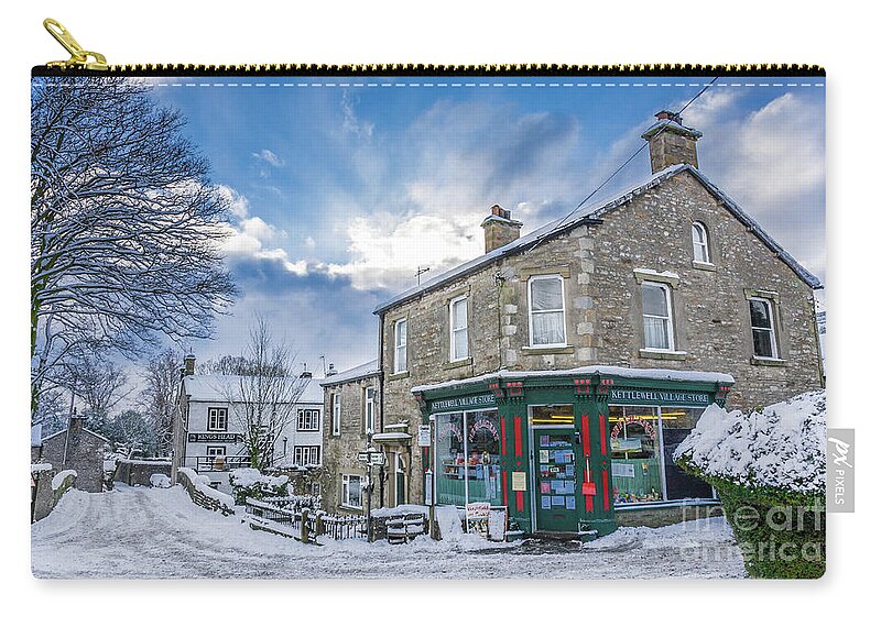 Uk Zip Pouch featuring the photograph Kettlewell Village Store by Tom Holmes Photography