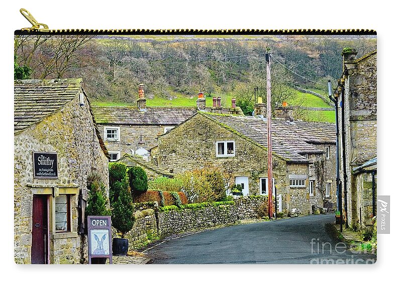 Yorkshire Dales Zip Pouch featuring the photograph Kettlewell Village, Yorkshire Dales by Martyn Arnold