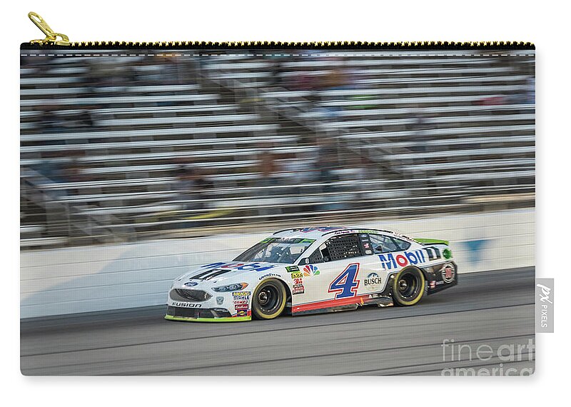 Ford Zip Pouch featuring the photograph Kevin Harvick Number 4 by Paul Quinn
