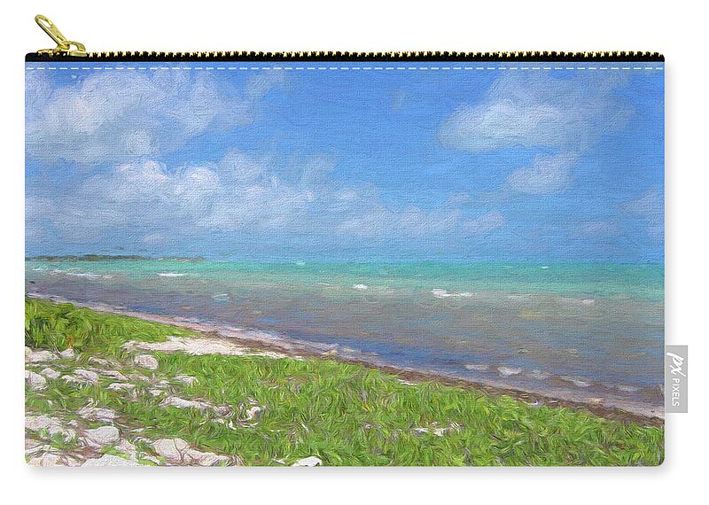 Ocean Zip Pouch featuring the photograph Key West Gulf by Ginger Stein
