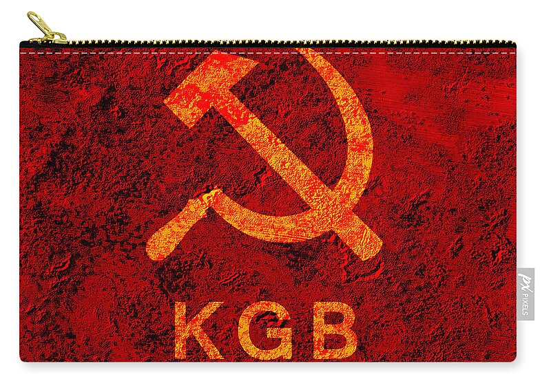 Old Zip Pouch featuring the digital art KGB by Bruce Rolff