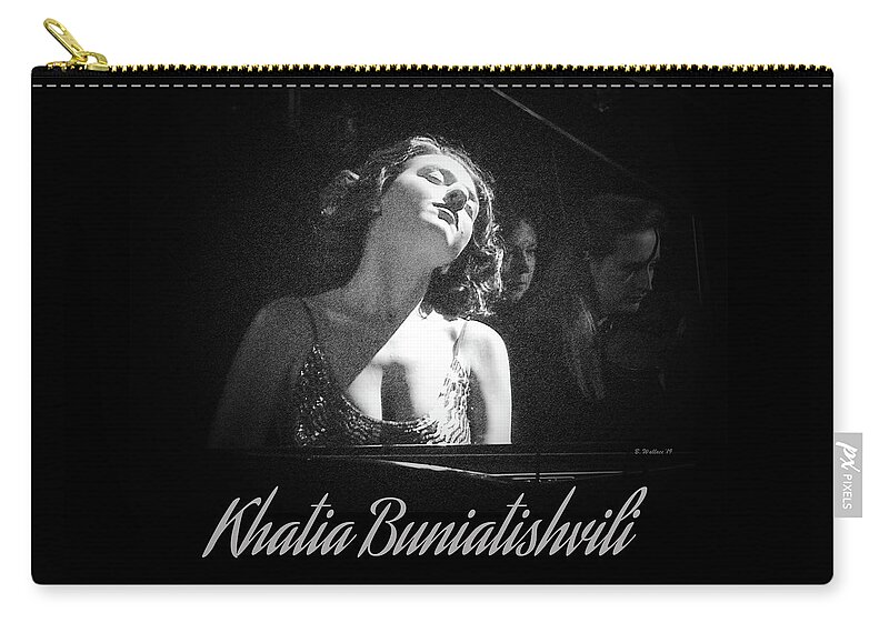 2d Zip Pouch featuring the photograph Khatia Buniatishvili by Brian Wallace