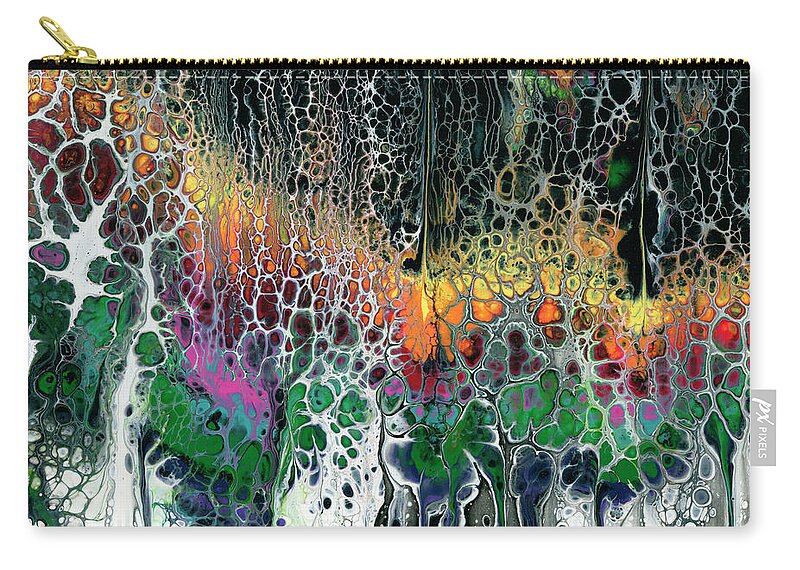 Landscape Zip Pouch featuring the painting Kilauea 1 by KC Pollak