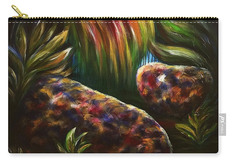 Latte Stone Zip Pouch featuring the painting Kings Latte Stone 1 by Michelle Pier
