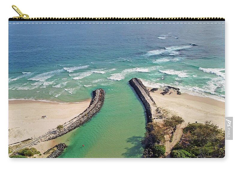 Kingscliff Zip Pouch featuring the photograph Kingscliff Creek by Andre Petrov