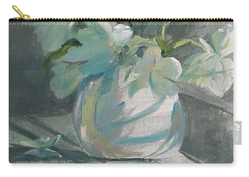 Floral Carry-all Pouch featuring the painting Kitchen Tulips by Sheila Romard