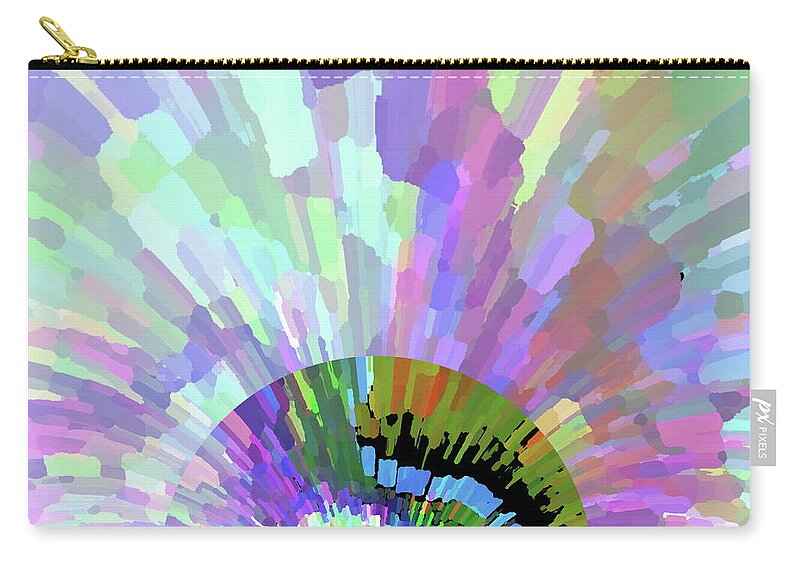 #abstract #abstractart #digital #digitalart #wallart #markslauter #print #greetingcards #pillows #duvetcovers #shower #bag #case #shirts #towels #mats #notebook #blanket #charger #pouch #mug #tapestries #facemask #puzzle Zip Pouch featuring the digital art Kiwi Sunrise 2 by Mark Slauter