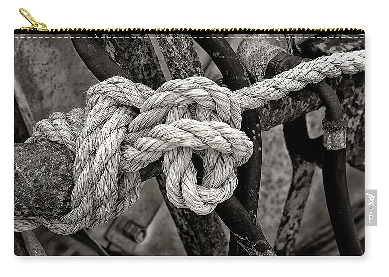 Rope Zip Pouch featuring the photograph Knot Bay Port Michigan by Edward Shotwell