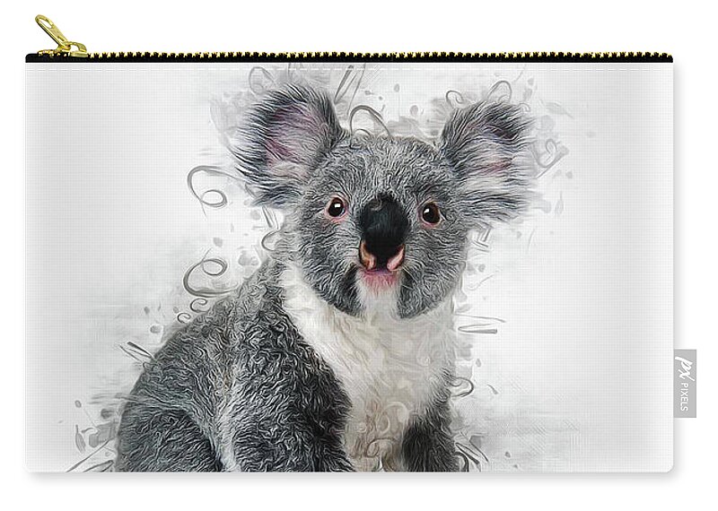 Koala Bear Art Zip Pouch