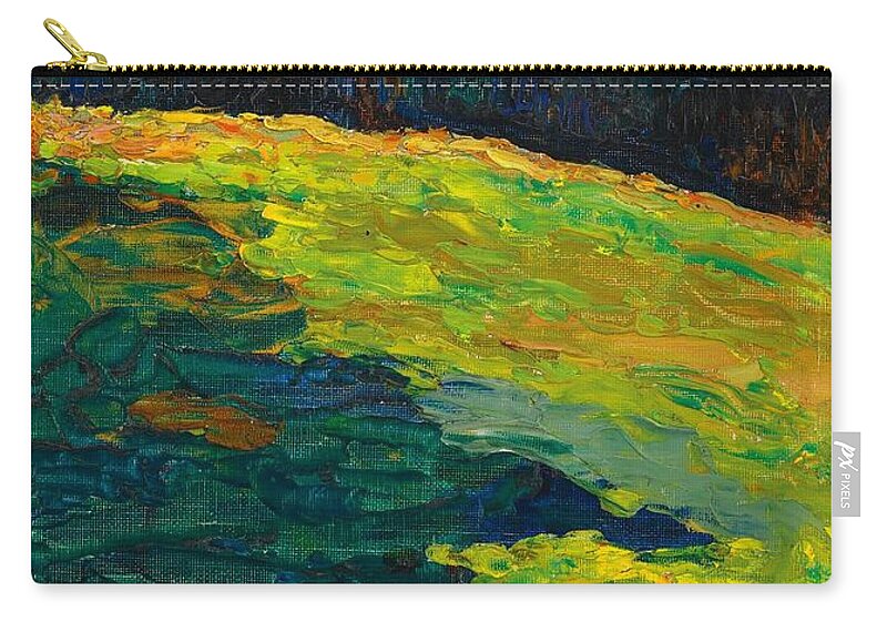 Kochel Zip Pouch featuring the painting Kochel - Mountain meadow at the edge of the forest 1902 by Wassily Kandinsky