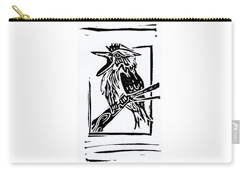 Kookaburra Carry-all Pouch featuring the painting Kookaburra by Tiffany DiGiacomo