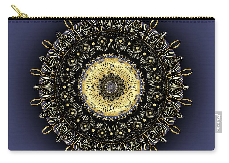 Mandala Carry-all Pouch featuring the digital art Kuklos No 4343 by Alan Bennington