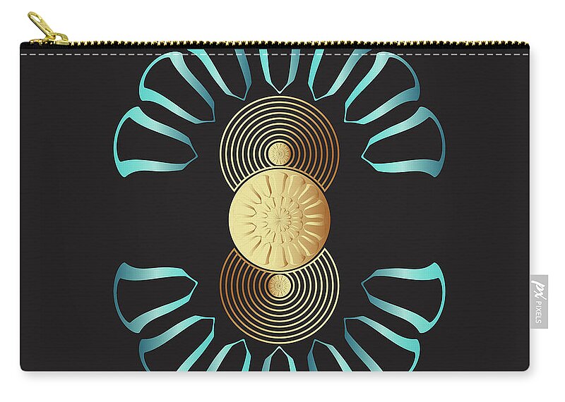 Mandala Carry-all Pouch featuring the digital art Kuklos No 4366 by Alan Bennington