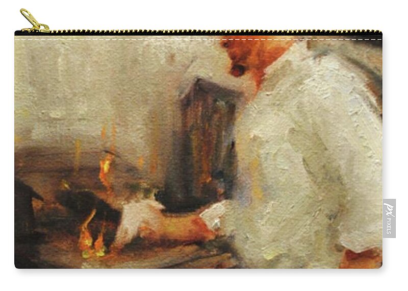 Labour Of Love Zip Pouch featuring the painting Labour Of Love by Ashlee Trcka