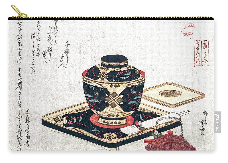 Voorlopige naam behang Ontvangst Lacquer Bowl for New Year Food Ryuryukyo Shinsai Japanese active ca.  1799-1823 Carry-all Pouch by Artistic Rifki - Fine Art America