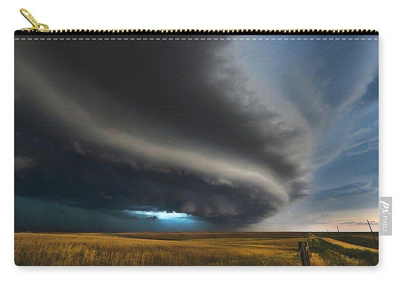 Shelf Zip Pouch featuring the photograph Ladies And Gentlemen, Please Prepare For Landing by Brian Gustafson